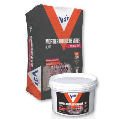 Mortier brique de verre - 25kg